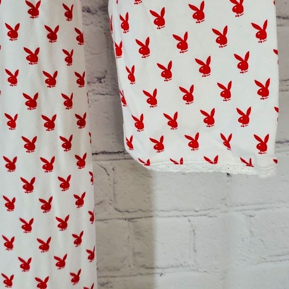 PLAYBOY Intimates & Sleepwear Vintageplayboy Red Bunny Logo Onesie Pajamas Booty Flap Sexy